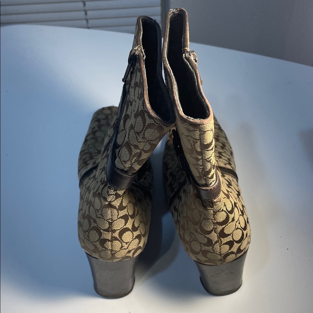Coach Brown and Tan Ankle Boots - Picture 3 of 9